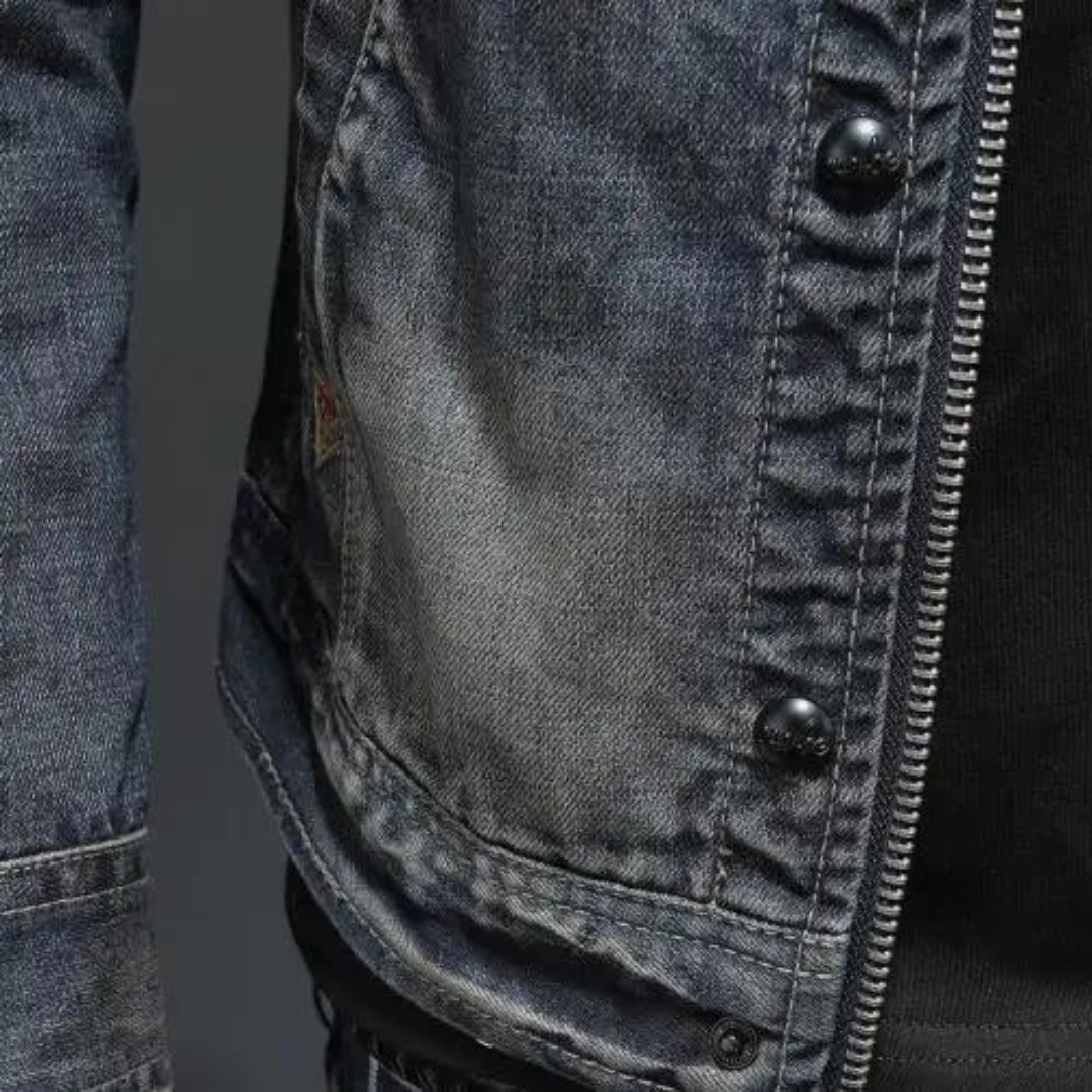 Herren Blaue Denim-Jacke – Regular Fit