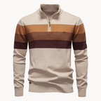 Herren Pullover Baumwolle Slim Fit – Burk Quarter Zip Sweater