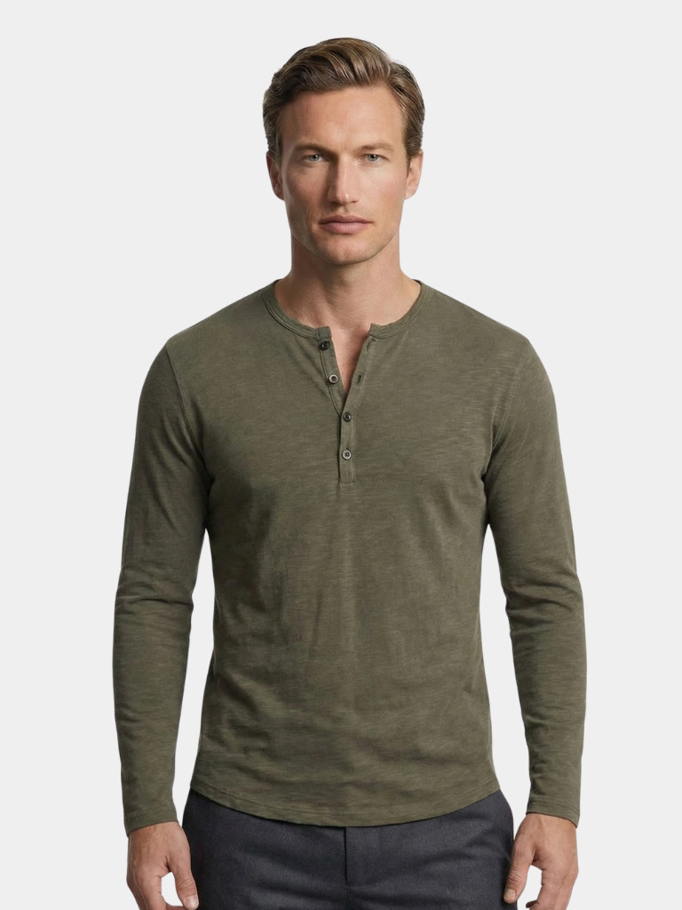 Langarm-T-Shirt aus Baumwolle mit Rundhalsausschnitt