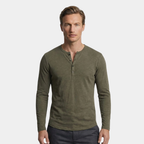 Herren Langarmshirt aus Baumwolle – Rundhalsausschnitt