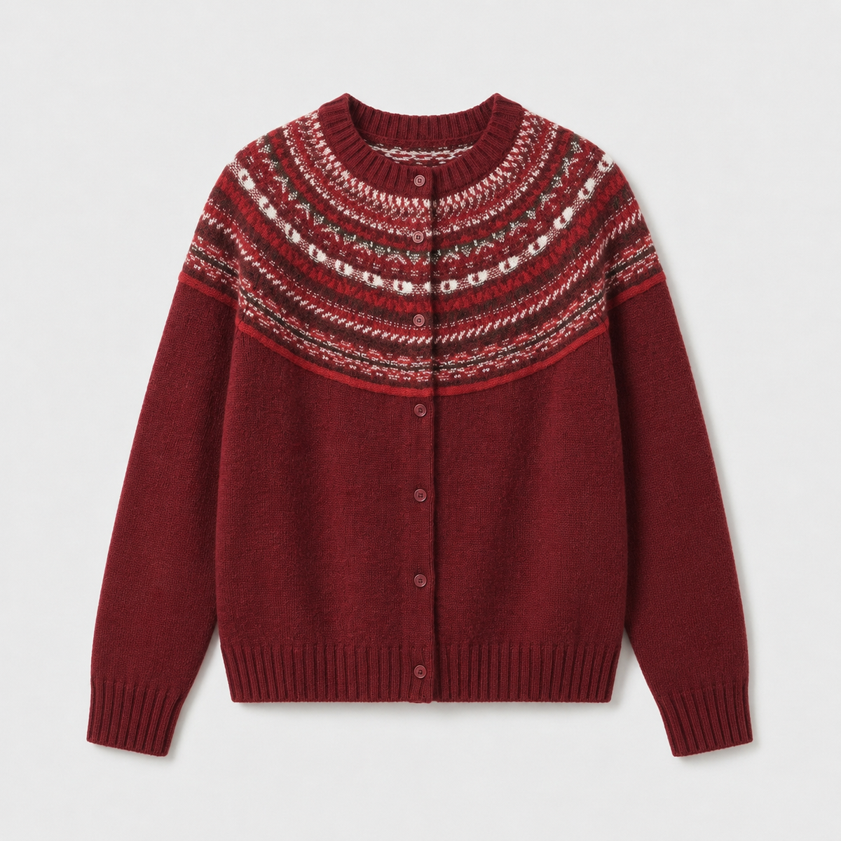 Damen Norweger Cardigan aus Wolle – Regular Fit