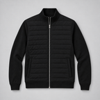 Herren Hybrid-Steppjacke mit Strickärmeln – Regular Fit