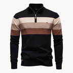Herren Pullover Baumwolle Slim Fit – Burk Quarter Zip Sweater