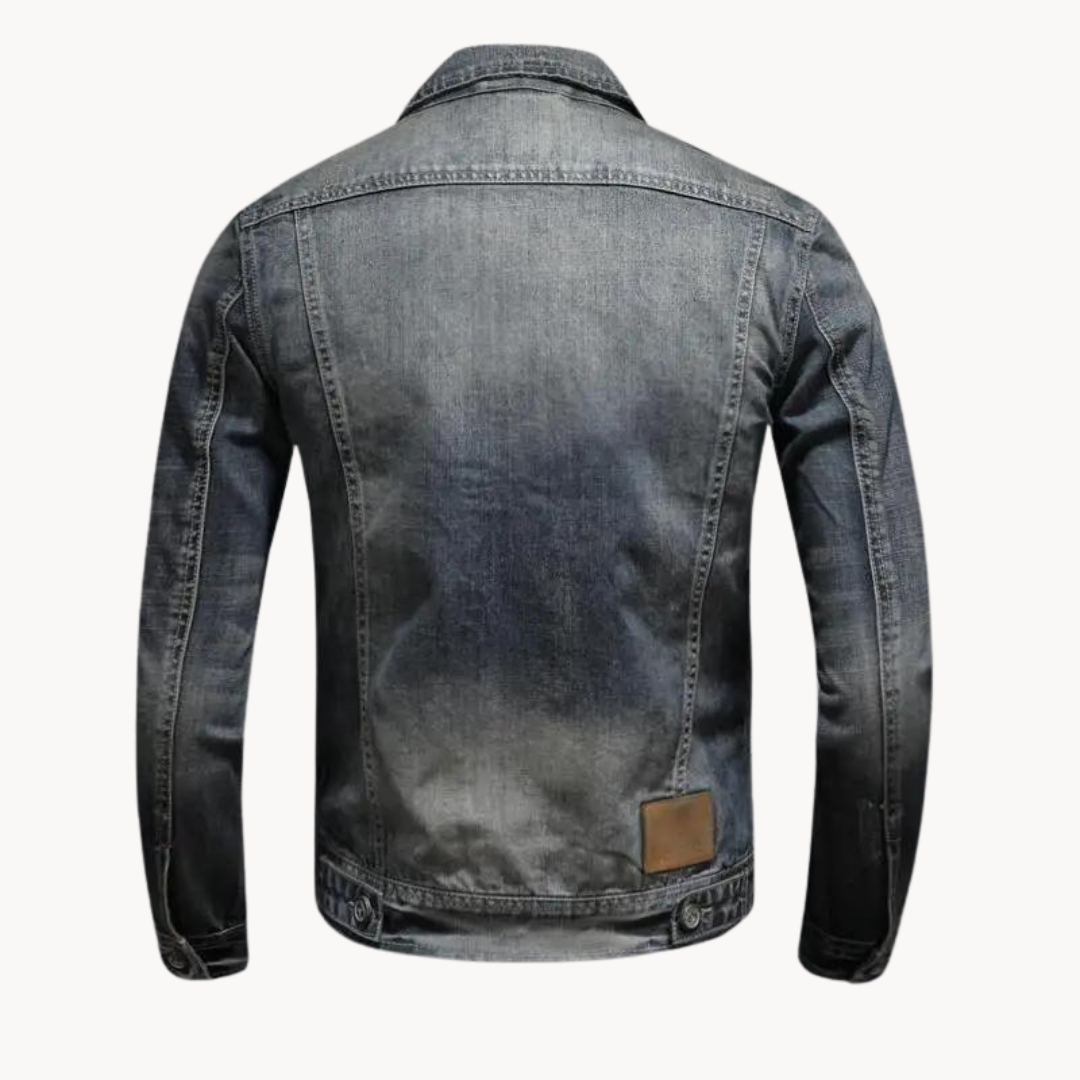 Herren Blaue Denim-Jacke – Regular Fit