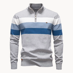 Herren Pullover Baumwolle Slim Fit – Burk Quarter Zip Sweater