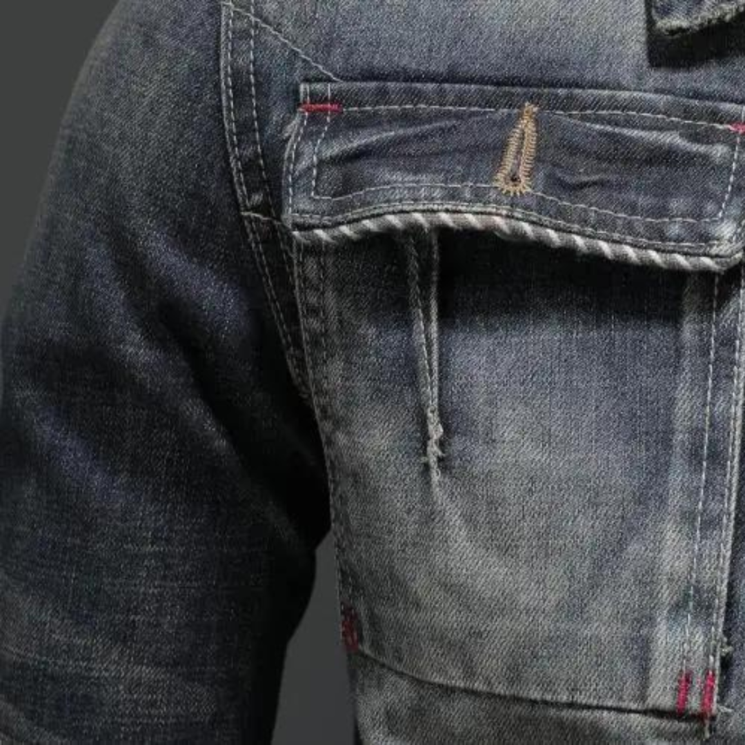 Herren Blaue Denim-Jacke – Regular Fit