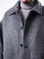 Herren Grauer Wintermantel Lang – Regular Fit
