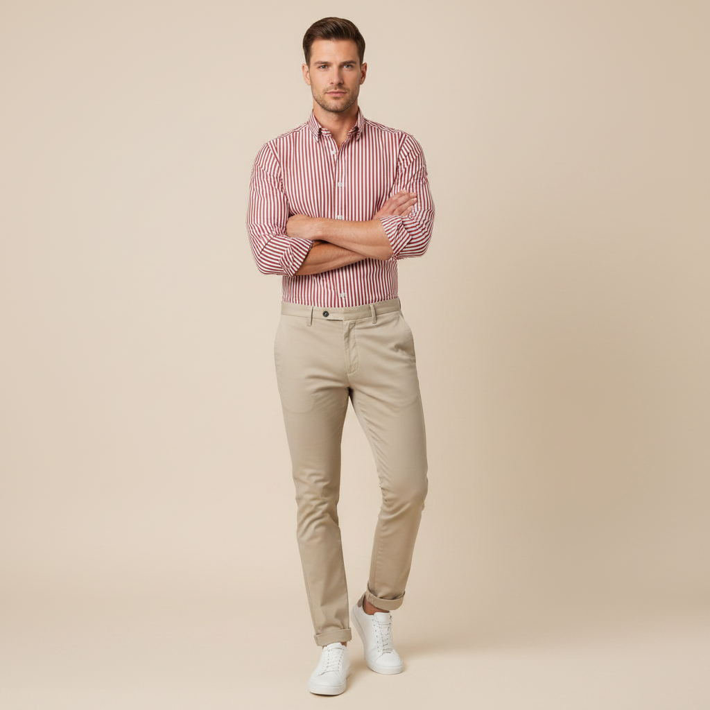 Antonio Gestreiftes Herrenhemd | Sommer Hemd Herren