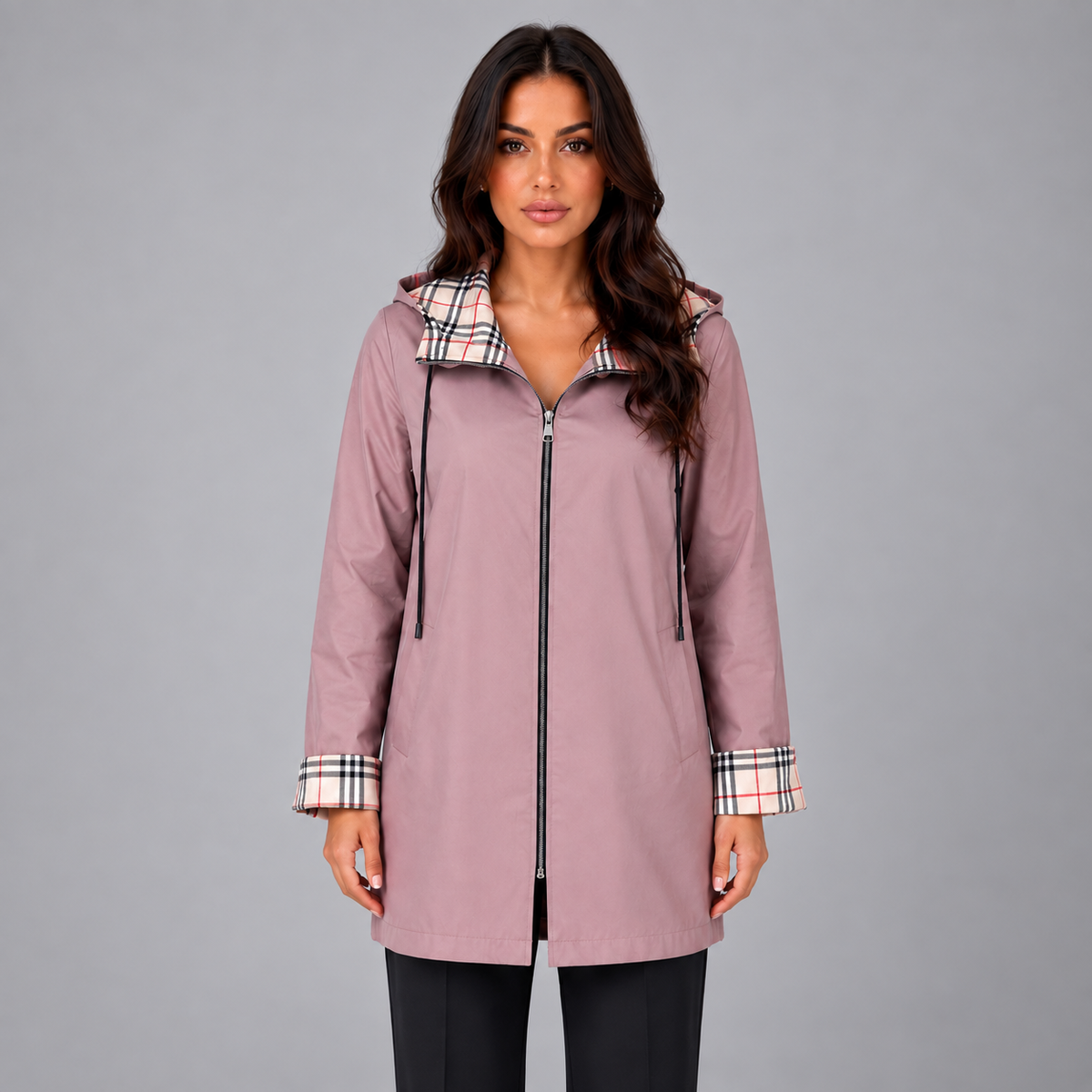 Damen Regenmantel mit Kapuze – Regular Fit