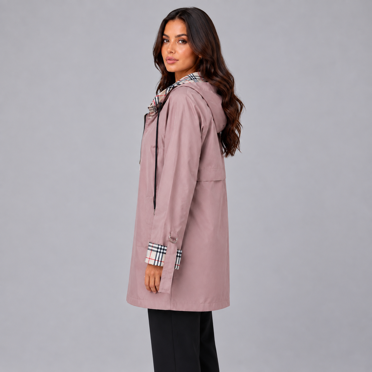 Damen Regenmantel mit Kapuze – Regular Fit