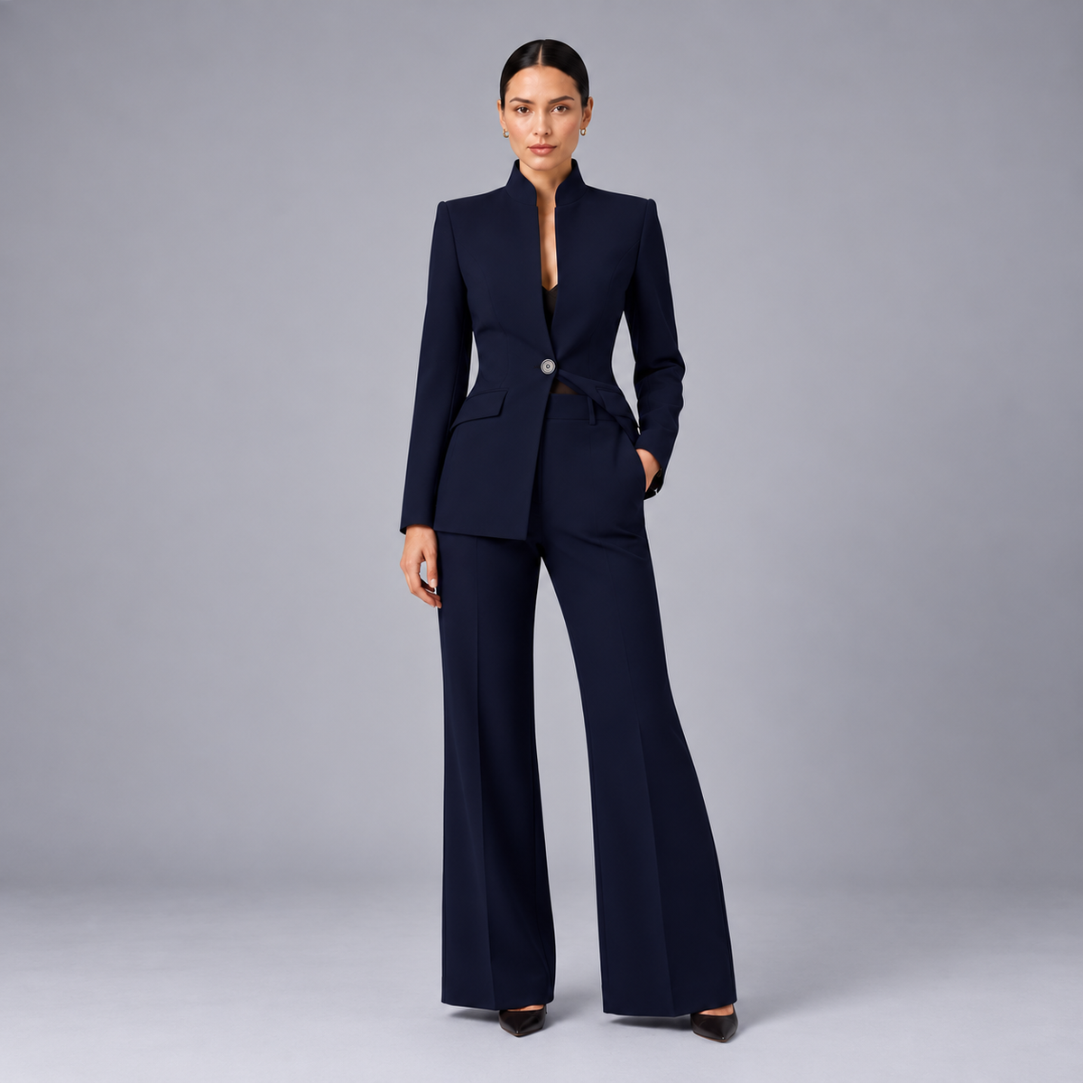 Damen Business-Hosenanzug mit Blazer – Slim Fit