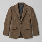 Herren Fischgrät-Blazer aus Wollmischung – Slim Fit
