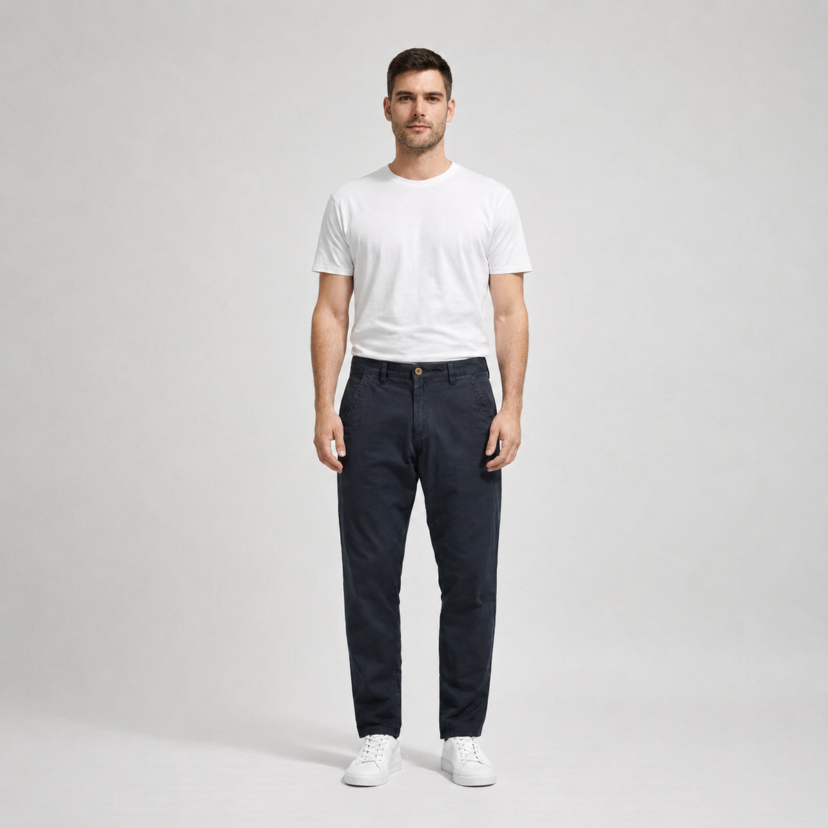 Herren Baumwoll-Chinohose – Regular Fit