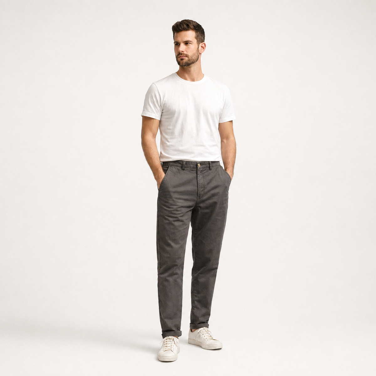 Herren Baumwoll-Chinohose – Regular Fit