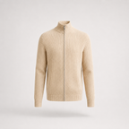 Herren Slim-Fit Cardigan Mit Reißverschluss