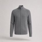 Herren Slim-Fit Cardigan Mit Reißverschluss