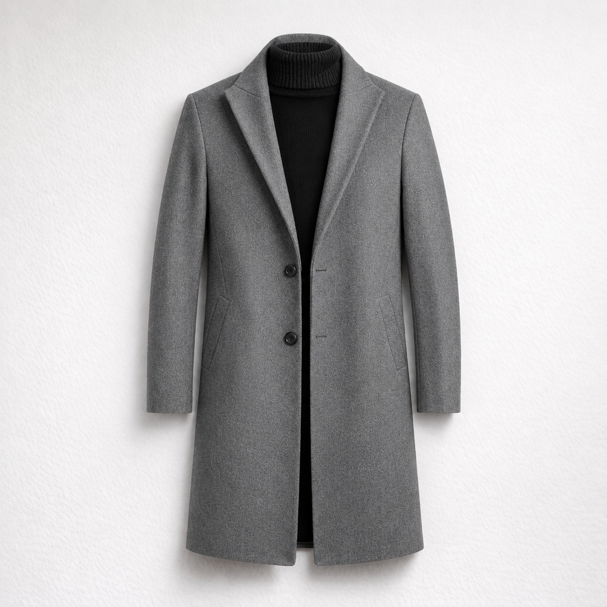 Herren Mantel – Eleganter Einreiher Mit Eingekerbtem Revers