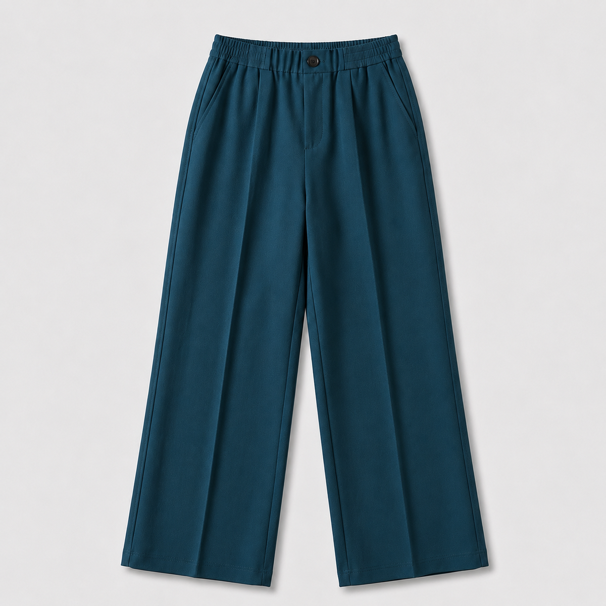 Damen High Waist Stoffhose mit weitem Bein