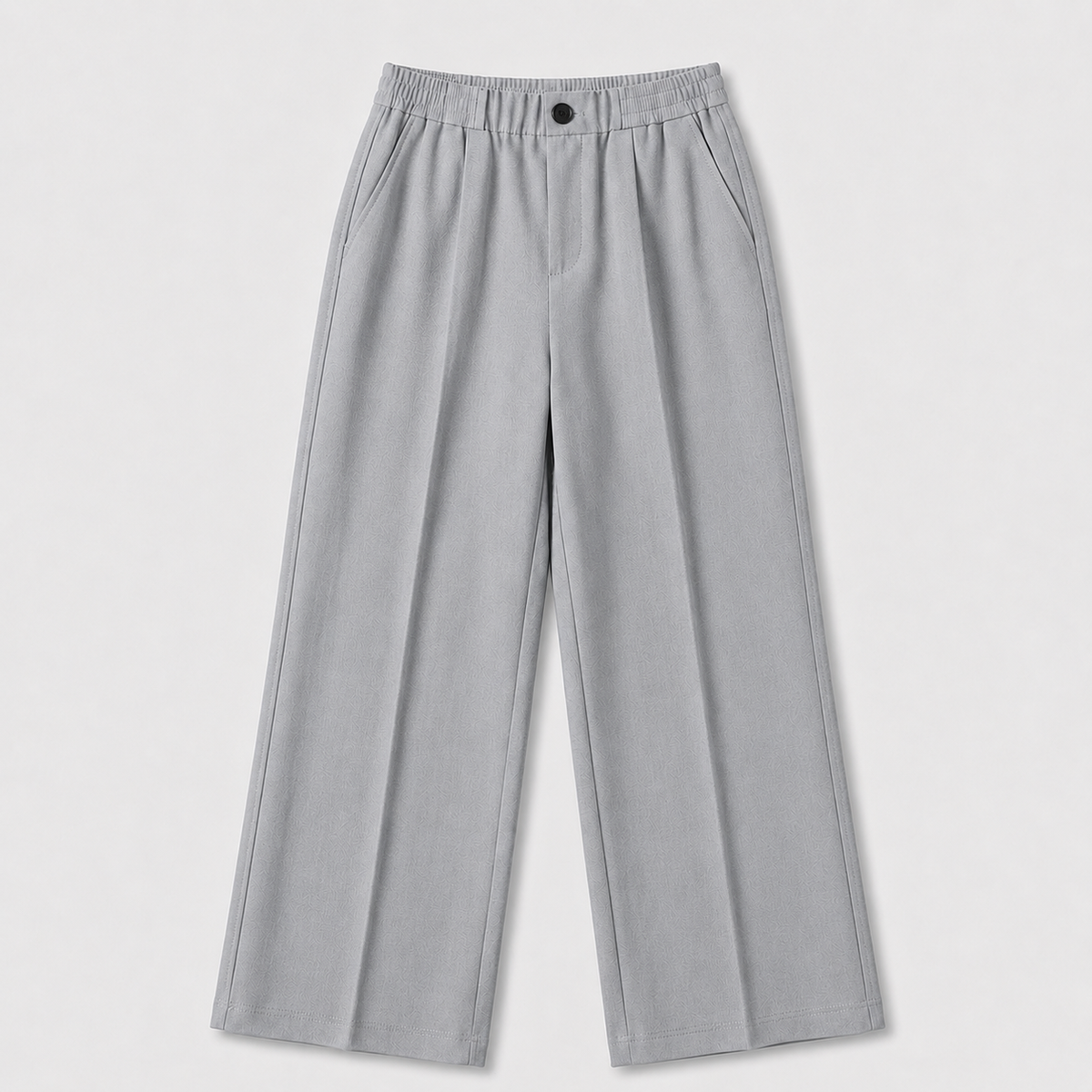 Damen High Waist Stoffhose mit weitem Bein