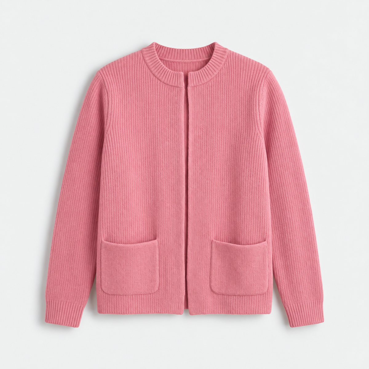 Damen Offene Strickjacke mit Taschen – Relaxed Fit