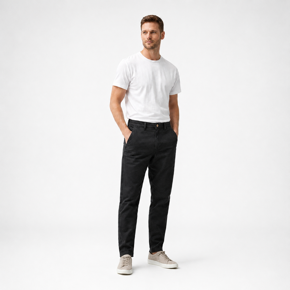 Herren Baumwoll-Chinohose – Regular Fit