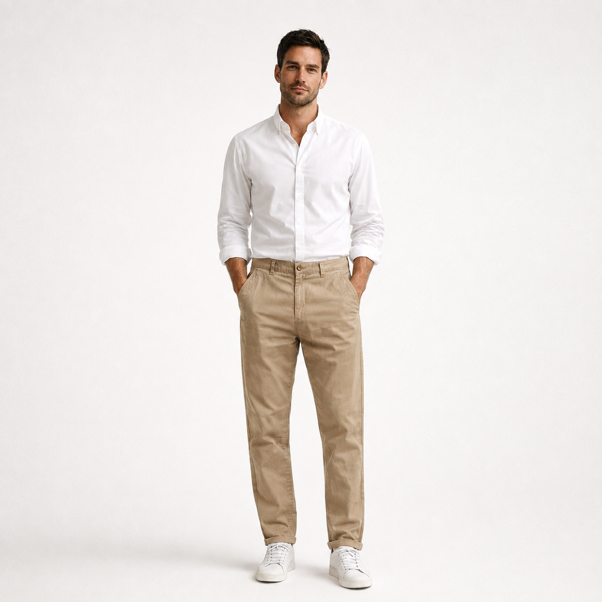 Herren Baumwoll-Chinohose – Regular Fit