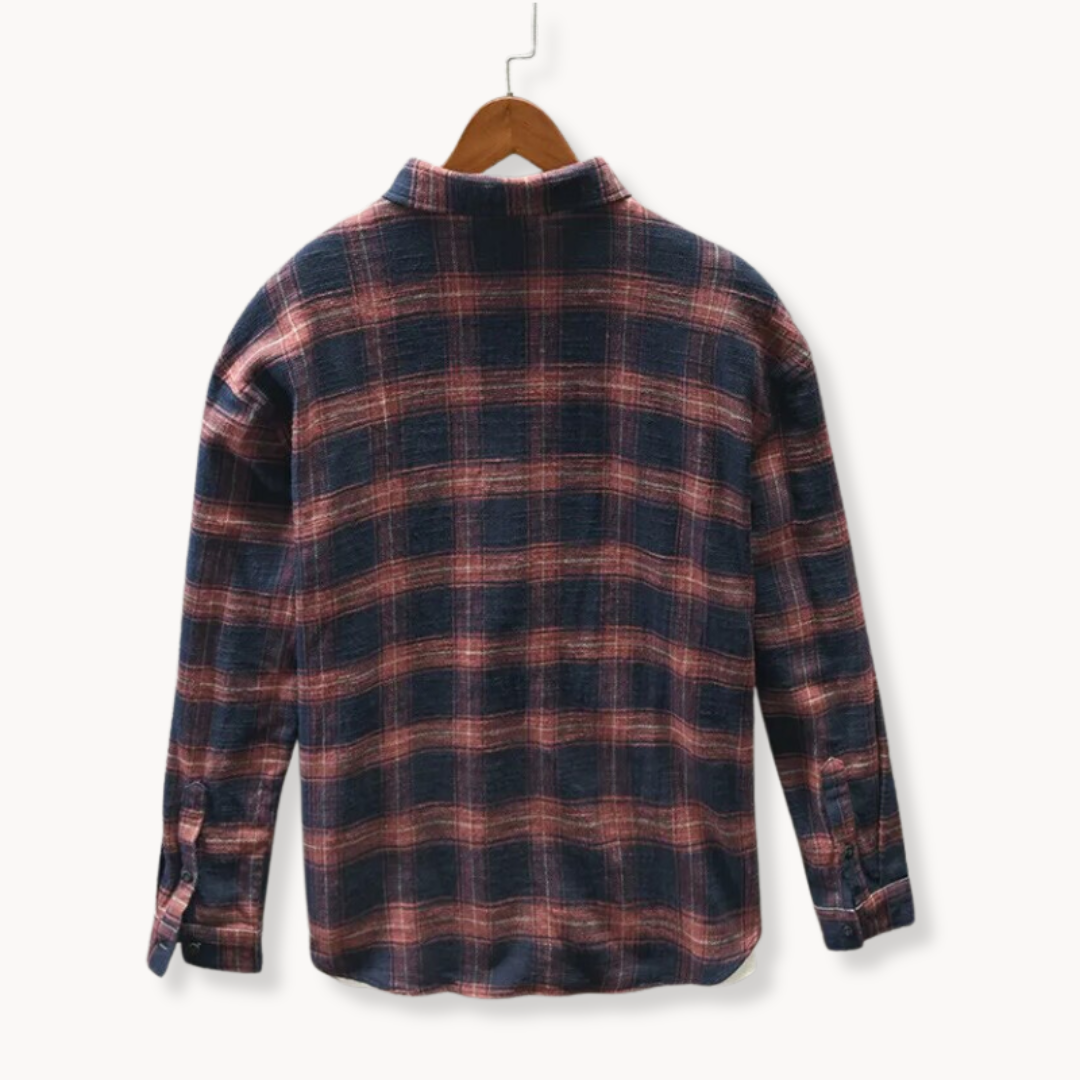 Herren Kariertes Flanellhemd aus Baumwolle – Regular Fit