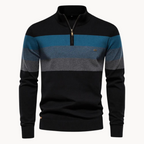 Herren Pullover Baumwolle Slim Fit – Burk Quarter Zip Sweater