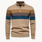 Herren Pullover Baumwolle Slim Fit – Burk Quarter Zip Sweater