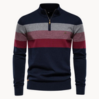 Herren Pullover Baumwolle Slim Fit – Burk Quarter Zip Sweater