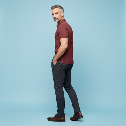 Elegantes Poloshirt Herren | Klassischer Stil Langarm