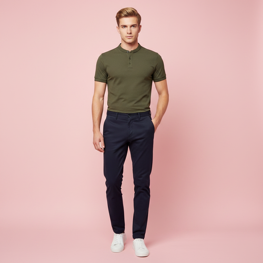 Elegantes Poloshirt Herren | Klassischer Stil Langarm