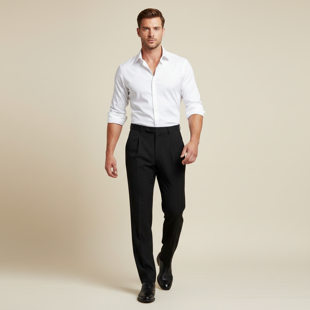 Herren-Plisseehose | Formelle Bundfaltenhose