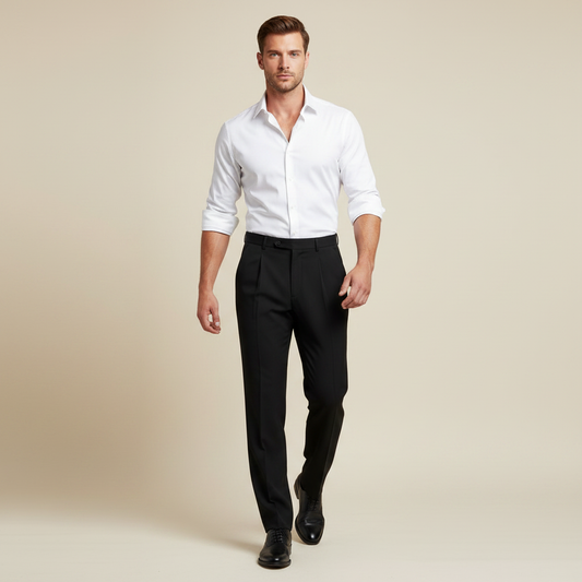 Herren-Plisseehose | Formelle Bundfaltenhose