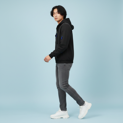 Utility-Kapuzenpullover Herren | Lässiges Sweatshirt mit Reißverschluss