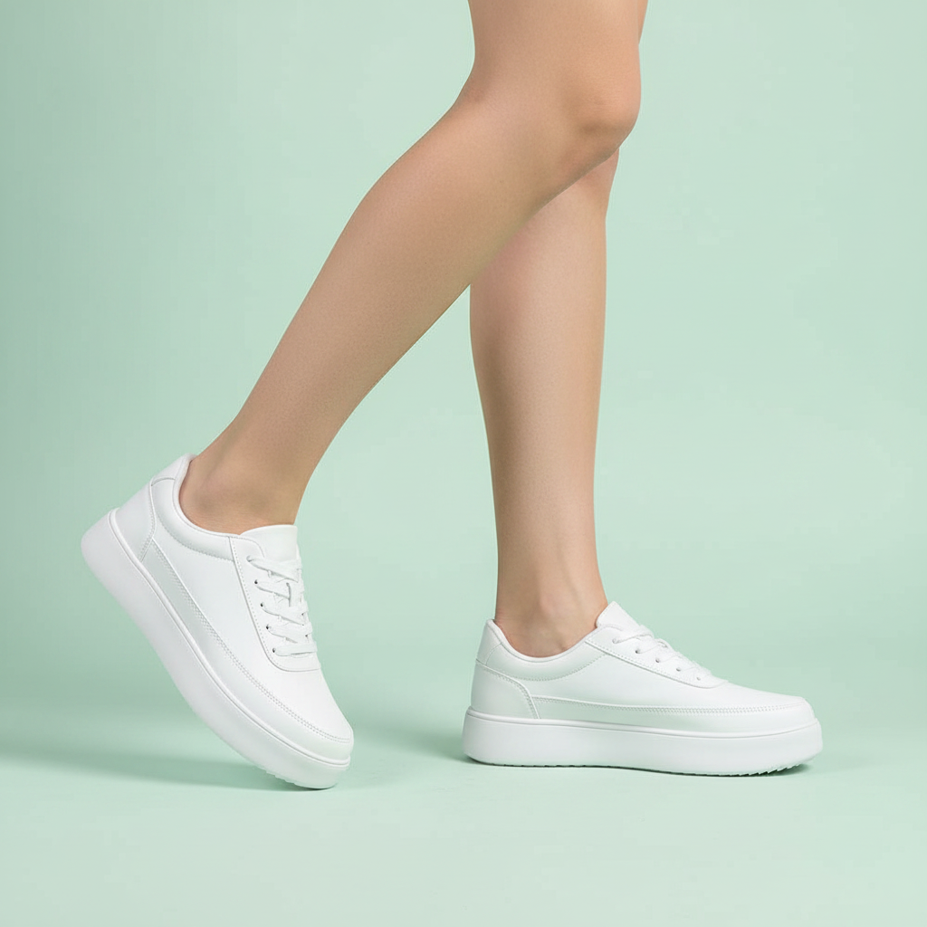 Weiße Plateau-Sneaker Herren | Lässige Sneakers für Alltag