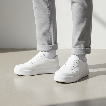 Weiße Plateau-Sneaker Herren | Lässige Sneakers für Alltag