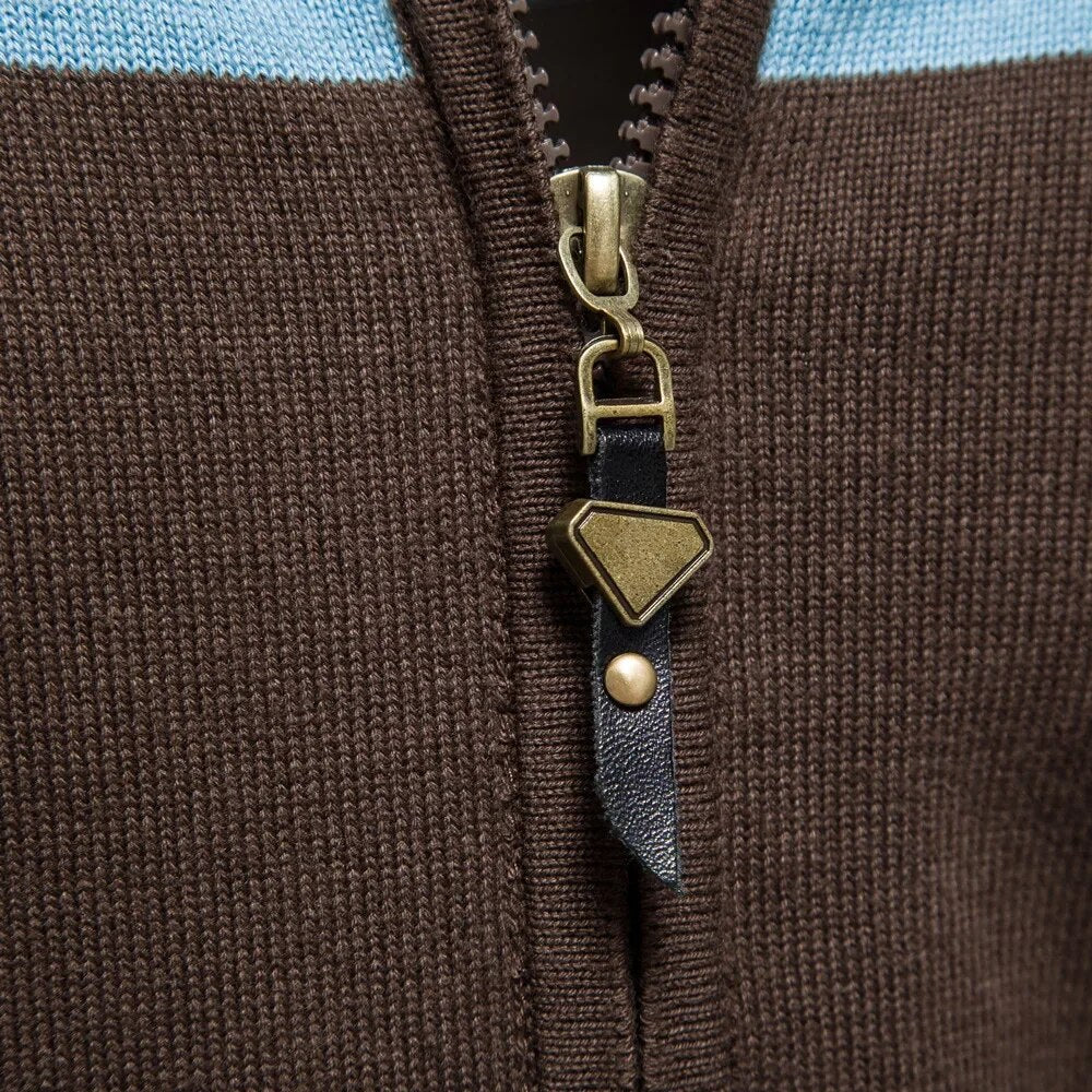 Pullover mit Reißverschluss aus Baumwolle und Elastan