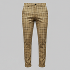 Herren Chinohose mit Karomuster – Slim Fit