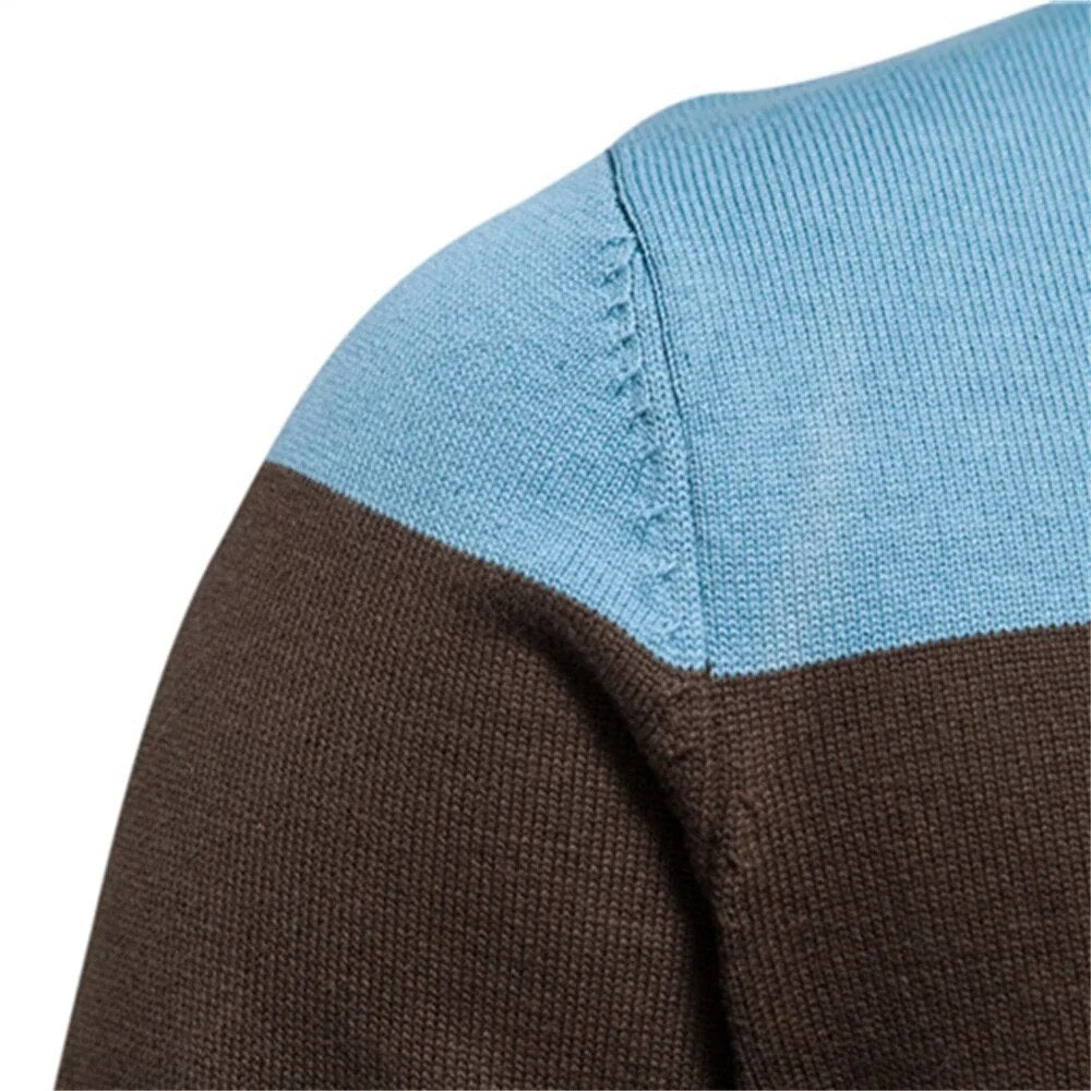 Pullover mit Reißverschluss aus Baumwolle und Elastan
