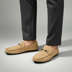 Herren Wildleder Loafer mit Metallschnalle