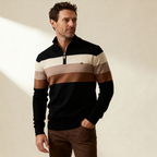 Herren Pullover Baumwolle Slim Fit – Burk Quarter Zip Sweater