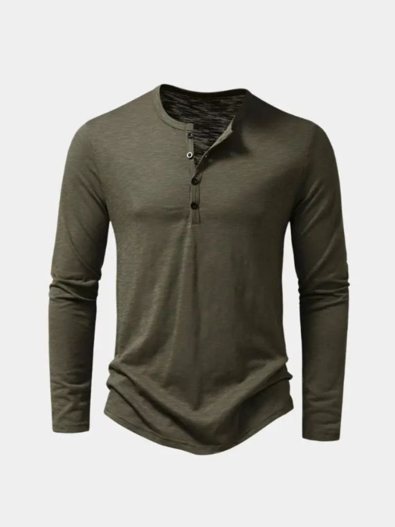 Langarm-T-Shirt aus Baumwolle mit Rundhalsausschnitt