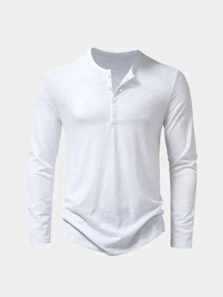 Langarm-T-Shirt aus Baumwolle mit Rundhalsausschnitt
