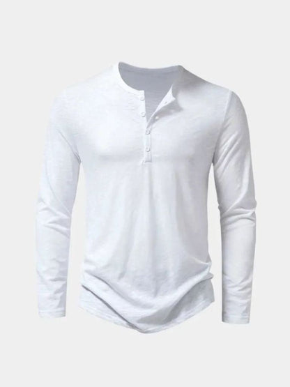 Langarm-T-Shirt aus Baumwolle mit Rundhalsausschnitt