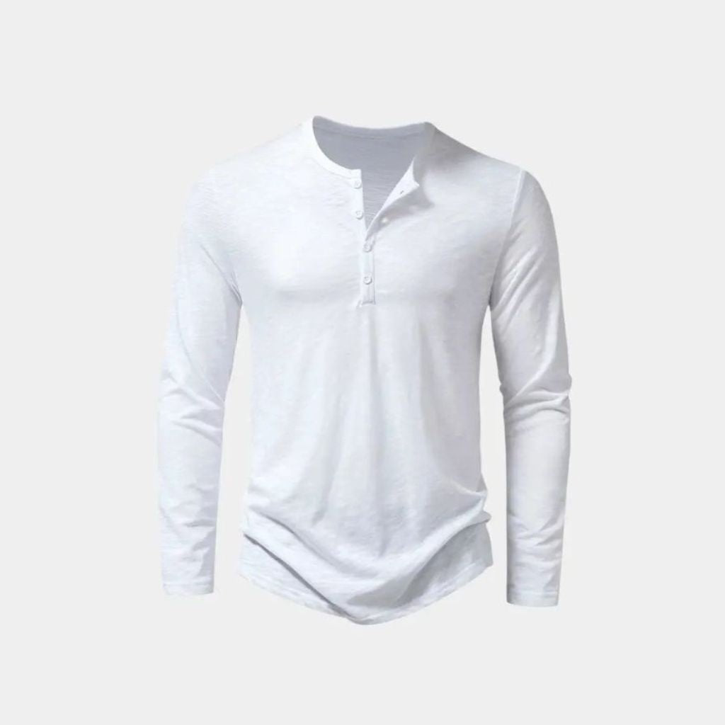 Herren Langarmshirt aus Baumwolle – Rundhalsausschnitt