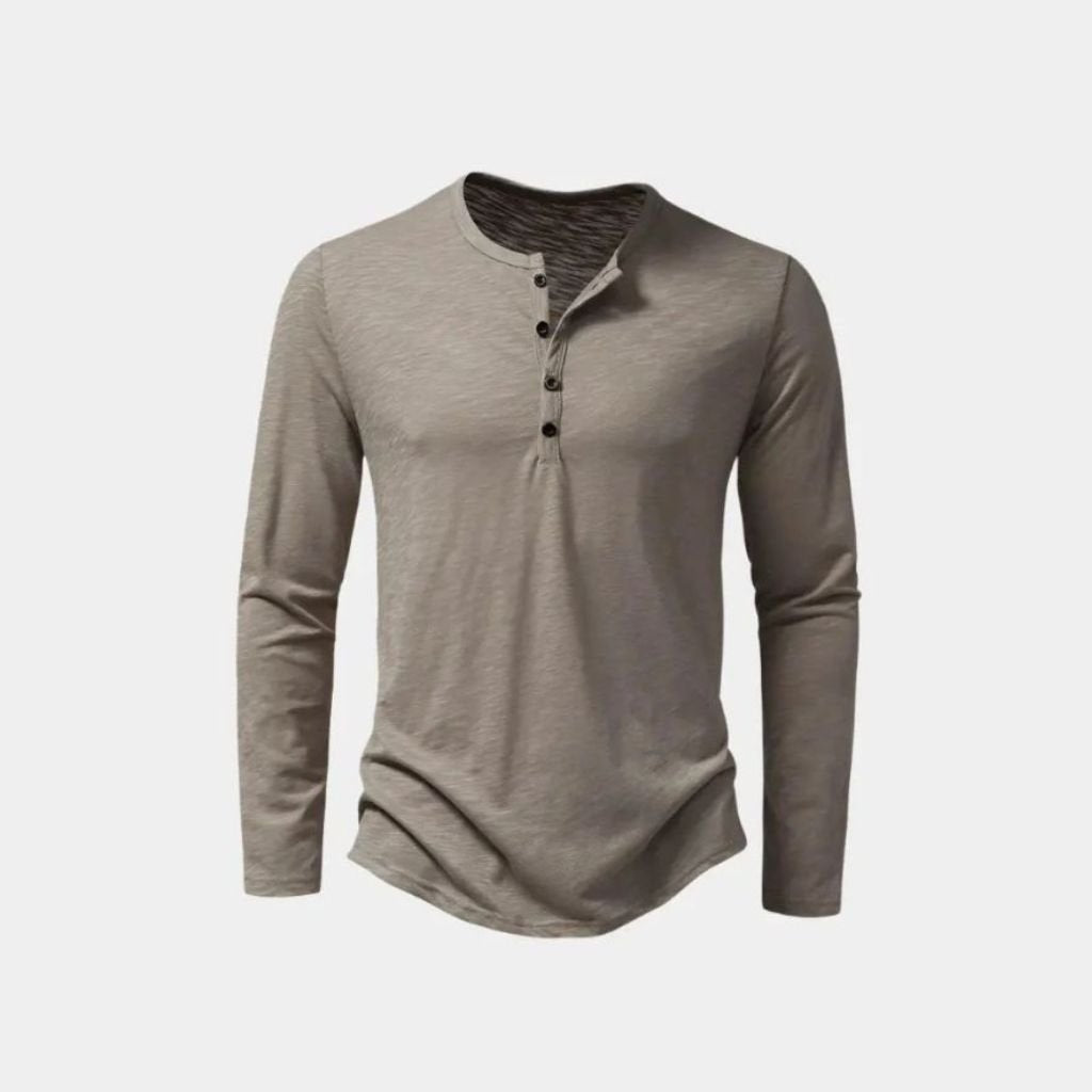 Herren Langarmshirt aus Baumwolle – Rundhalsausschnitt