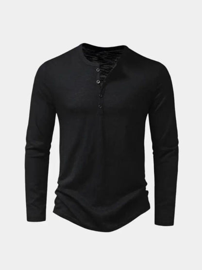 Langarm-T-Shirt aus Baumwolle mit Rundhalsausschnitt