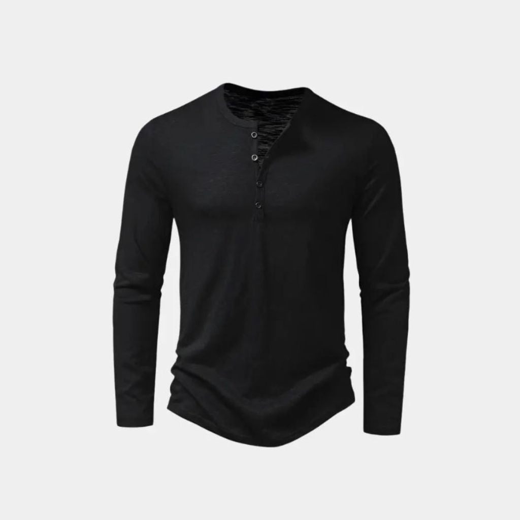 Herren Langarmshirt aus Baumwolle – Rundhalsausschnitt