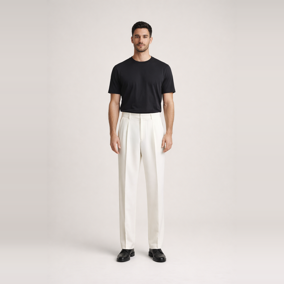 Herren Anzughose mit Bundfalten – Gerade Passform